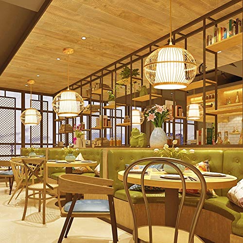 Lustre en bambou style nouveau jardin chinois pour éclairage de restaurant