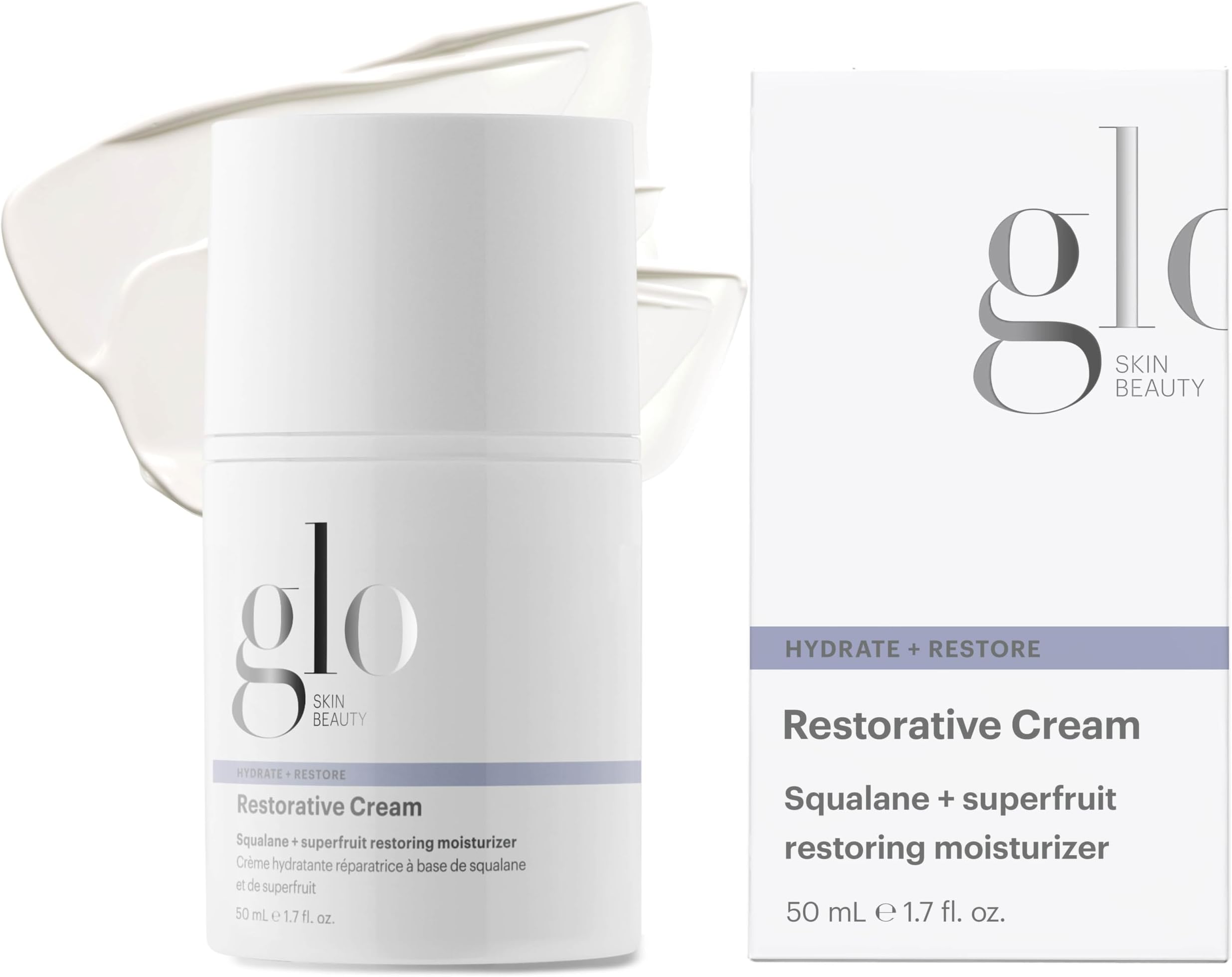 Glo Skin Beauty Restorative Cream, 1.7 oz – Hydrating Face Moisturizer with Resveratrol, Squalane & Black Currant Seed Oil – Nourishing Facial Cream for Dry, Sensitive & Aging Skin – Daily Moisturizer