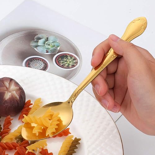 Miniatura 467 de Juego de 12 cucharas de café, mini cucharas de café, cucharas de espresso de acero inoxidable, cucharas pequeñas para postre, té, aperitivo, 4.6