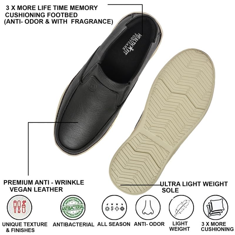 Image of HEALTH FIT Super Comfortable & Breathable Soft Sole Ultra-Lightweight Shoes Everyday Stylish & Durable Classic Design Shoe for Men's 1732