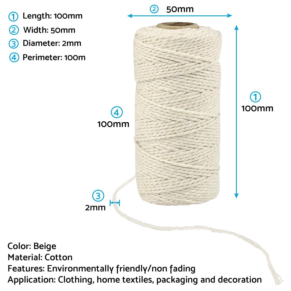 1312 Feet Jute Twine Natural Jute Rope Hemp Strong Cord Thick String For DIY Craft Home Garden - View #7