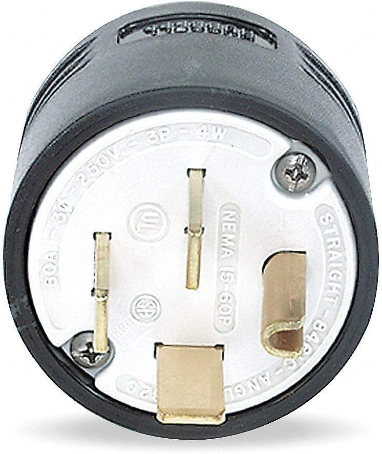 Straight Blade Plug, 60 Amps, 250VAC Voltage, NEMA Configuration: 15-60P, Number of Poles: 3 - HBL8461C