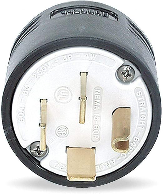 Straight Blade Plug, 60 Amps, 250VAC Voltage, NEMA Configuration: 15-60P, Number of Poles: 3 - HBL8461C