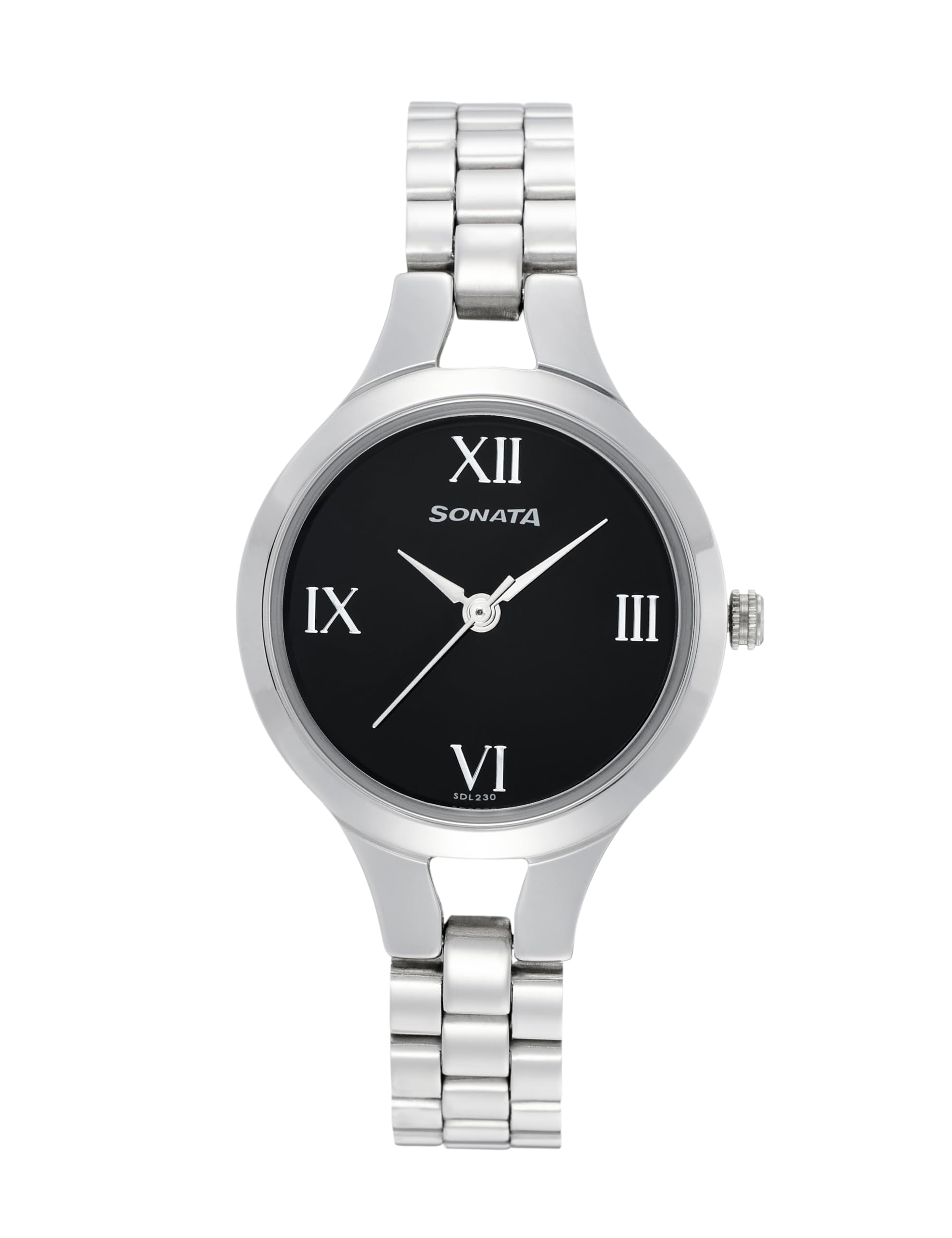 Workwear Black Dial Women Watch with Stainless Steel Strap-NS8151SM07-image-17
