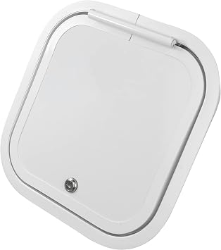 RV Baggage Door 12" Wide X 12" High with Rounded Corners and Thumblocks for RVs- Compartment Access Storage Doors with Top Hinge- Camper Trailer Motor Home
