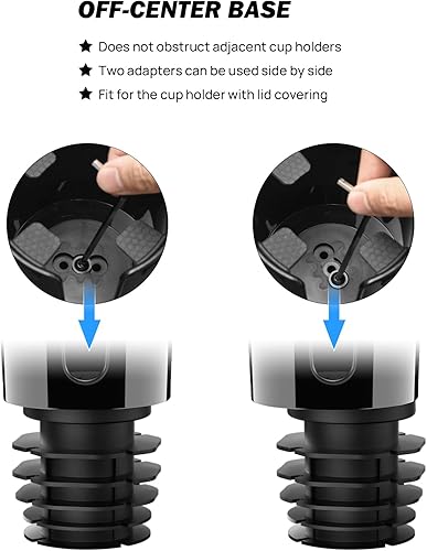 Miniatura 5 de JoyTutus 2 Pack Cup Holder Tray for Car, Car Cup Holder Expander with 360°Rotation Tray, Large Cup Drink Holder Fit for Yeti/Hydro Flask, Detachable