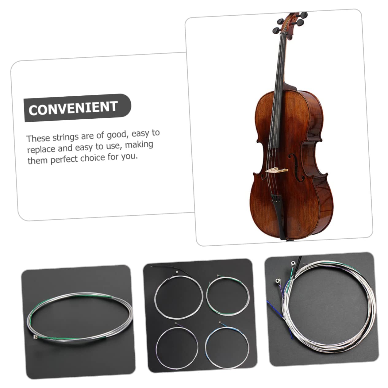 NULYLU String Tool for Violoncello Metal Cello Strings Simple Installation for Beginners to Advanced Players