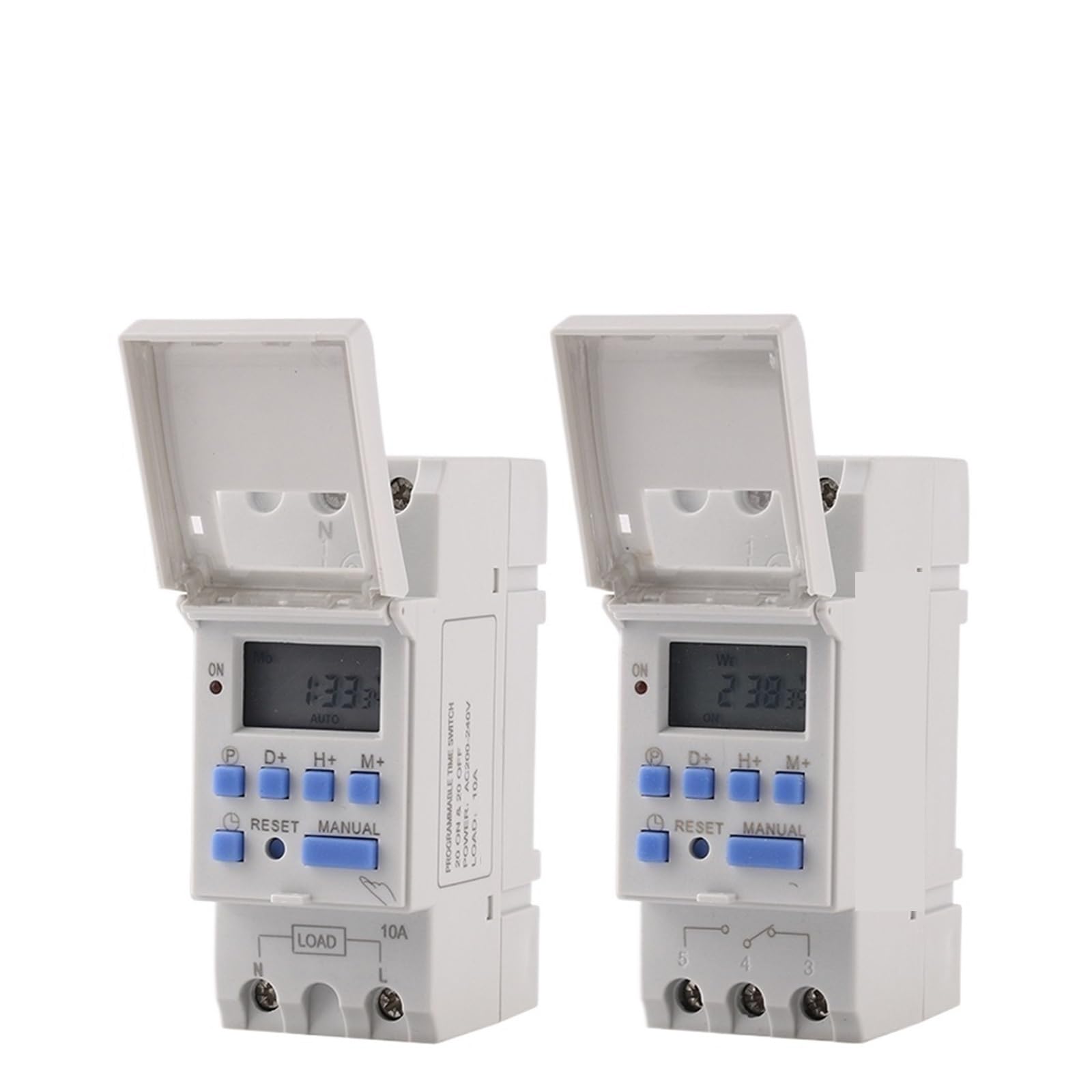1pc Electronic Weekly 7 Days Programmable Digital Timer Switch Relay Control 220V 230V 8A 10A 16A Din Rail THC15A(1NO 220V)