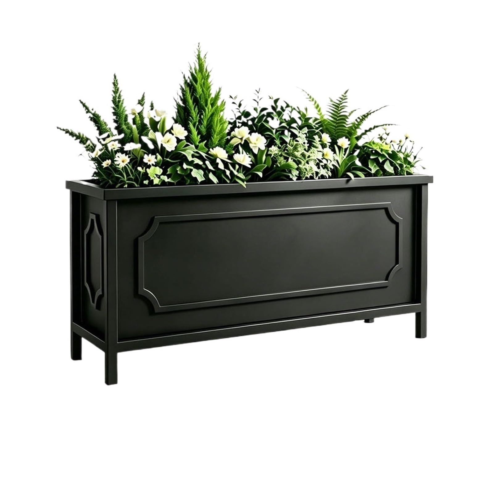 Pq7hKv2wD garden trough planters Planter Box Flower Trough Outdoor Landscape Partition Planting Container(XS)