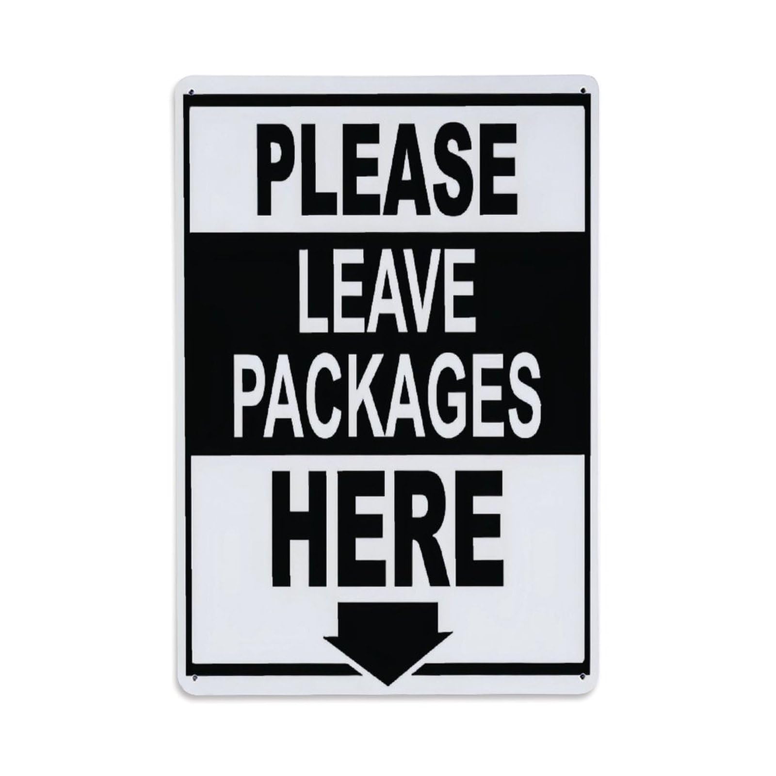 Ldfuieksufg Style Please Leave Packages Here Notice Sign Vintage Aluminium Metal Sign, Retro Wall Decor For Home, Bar, Garage & Farmhouse 30X20cm