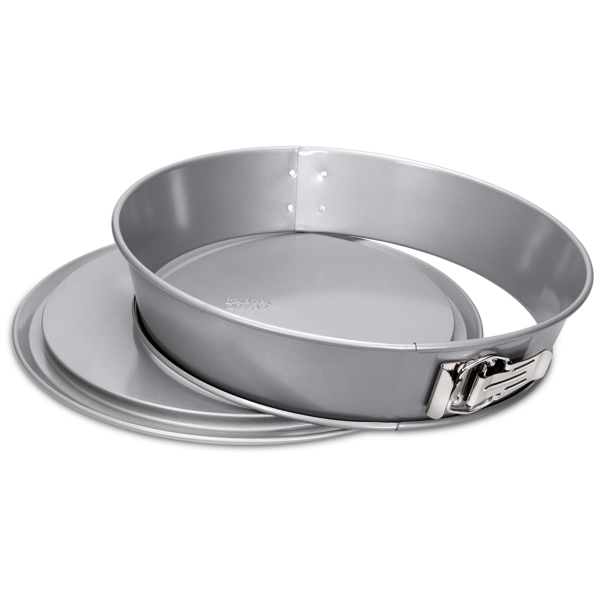 Städter We Love Baking Spring Forma Oblicuo 32 cm, Metal, Plata, diámetro 32/29 cm/H 7 cm