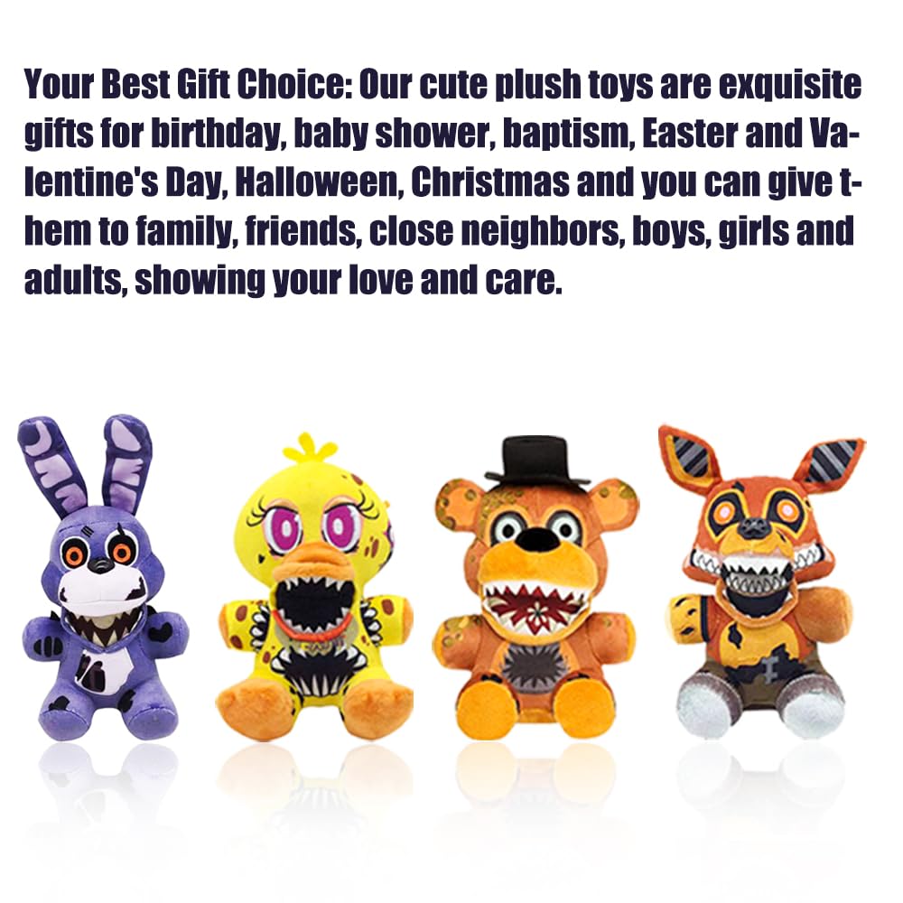 Amazon.co.jp: Sumincute ぬいぐるみ 4個 FNAFぬいぐるみ Five