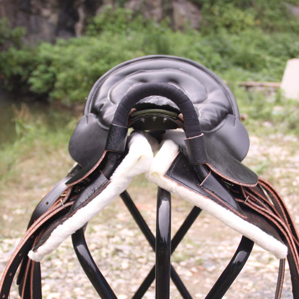 CLBING Cavallo da Sella Turisti con Maniglie con Sella in Cuoio Sella Esercito Sella Cavallo da Sella Completo Forniture Equestri