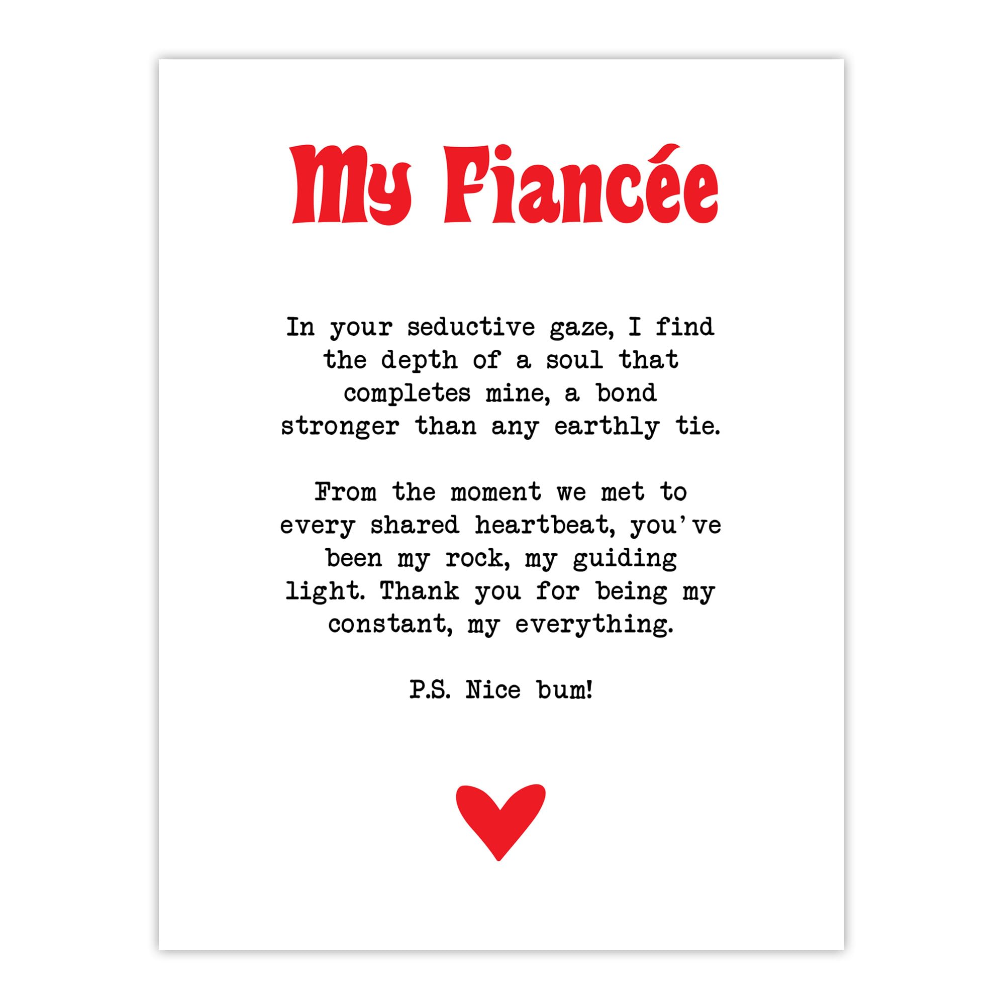 Artery8 Love Poem My Everything Fiancée Romantic Poetry Bedroom Large Wall Art Poster Print Thick Paper 18X24 Inch