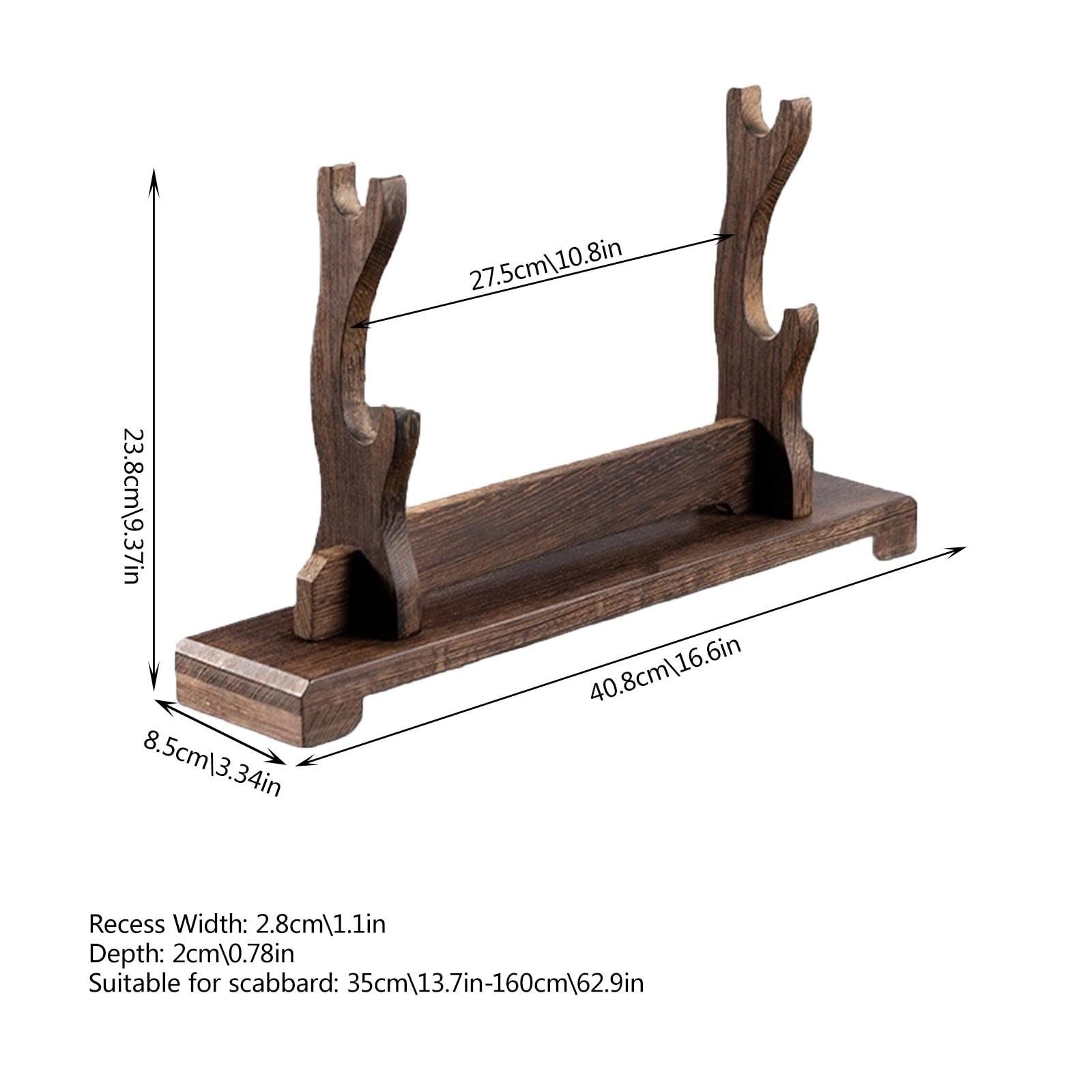 Alas De Pollo Soporte para Espada Madera Maciza Soporte para Cuchillos Adornos De Salón Soporte para Katana Soporte De Espada Multicapa De Madera Expositor(2 Layers,M)