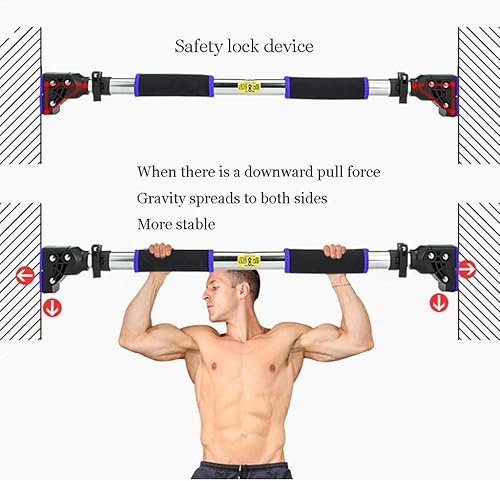 Miniatura 6 de Barra horizontal, barra de tracción de la barbilla del corredor del marco de la puerta, equipo de fitness dominadas para el hogar, longitud