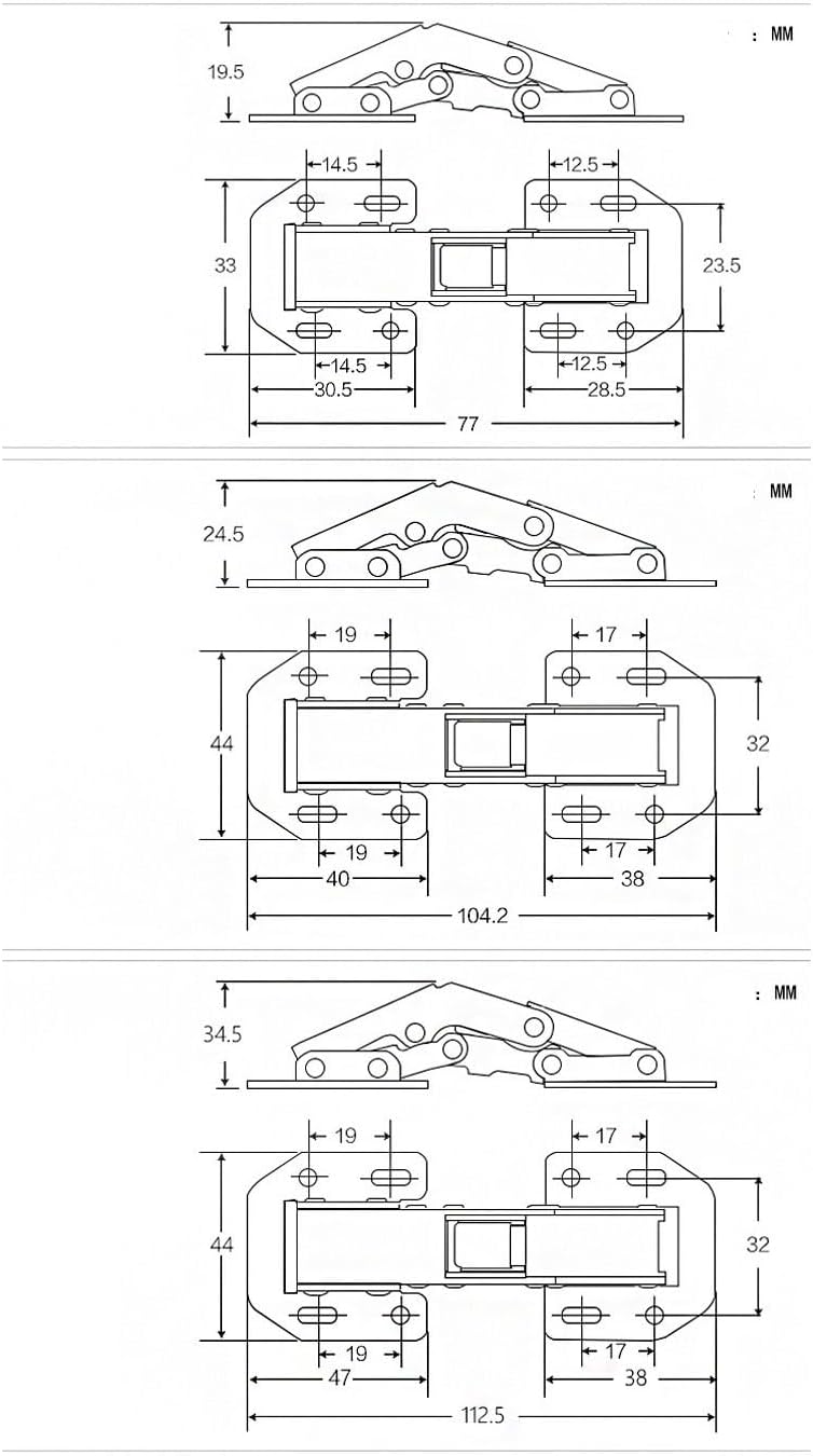 Cabinet Hinge No-Drilling Hole Cupboard Door Hydraulic Hinges Soft Close with Screws Furniture Hardware(10.42cm)