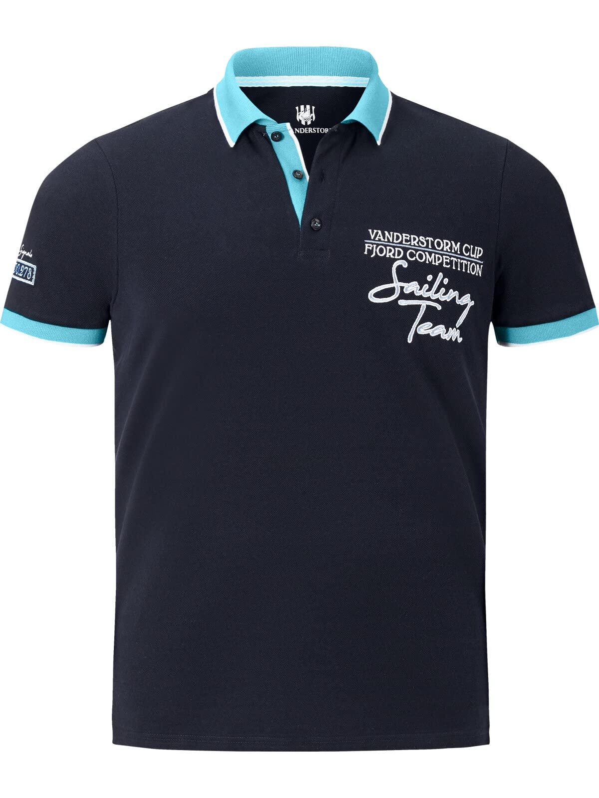 Jan Vanderstorm Herren Poloshirt Iwar | | kurzarm Polohemd | reine Baumwolle | große Größen L-7XL