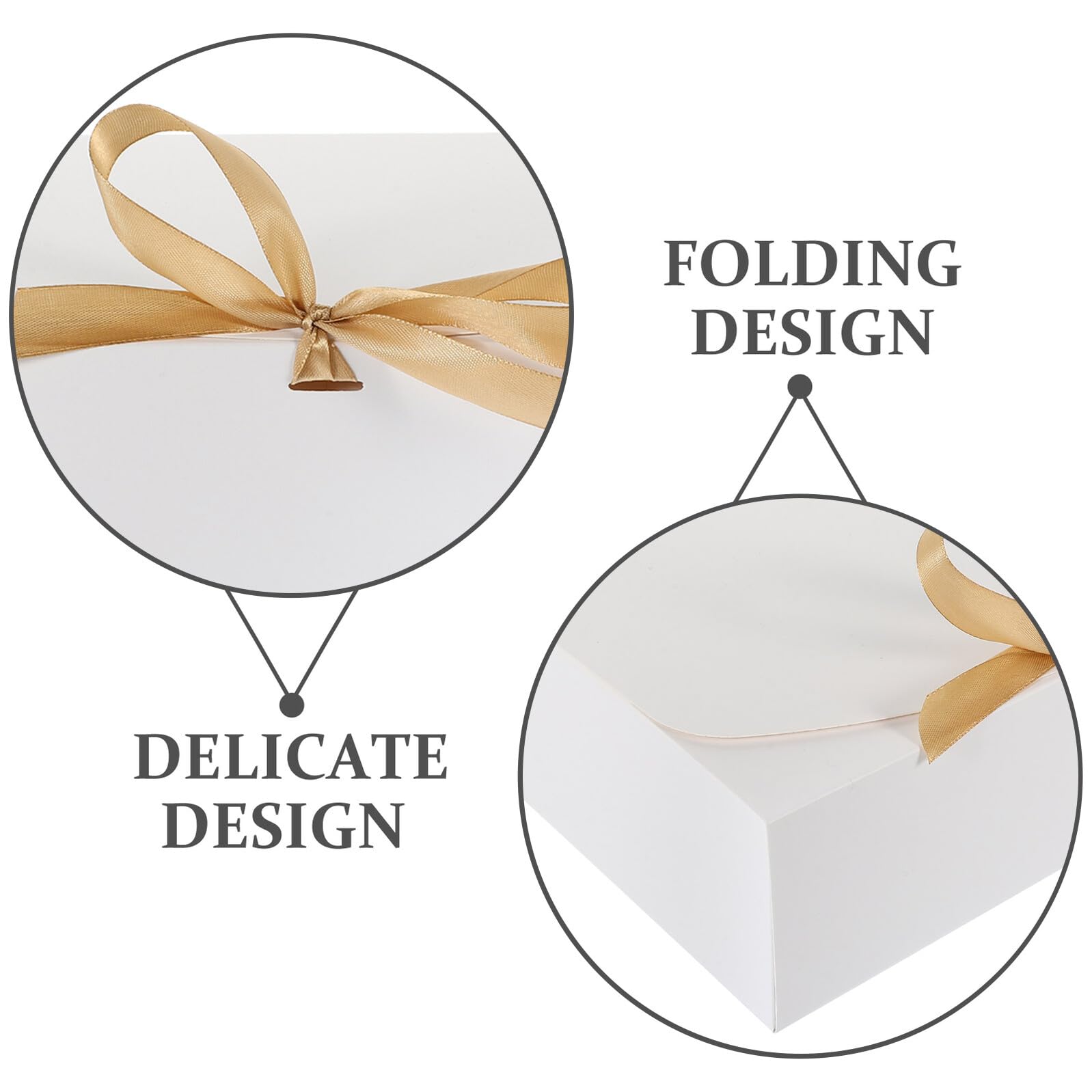 ZUNOXAZ 10 Stück Faltbare Brautjungfern Vorschlagsboxen aus 350g Weißem Karton mit Schleife Klappboxen für Heiratsantrag Hochzeit Valentinstag und Geschenkverpackung