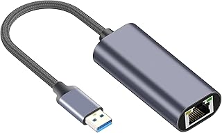 USB to Ethernet Adapter for Laptop PC Gigabit Ethernet LAN Network Adapter Compatible with Nintendo Switch MacBook Windows macOS Linux, and More[Grey]