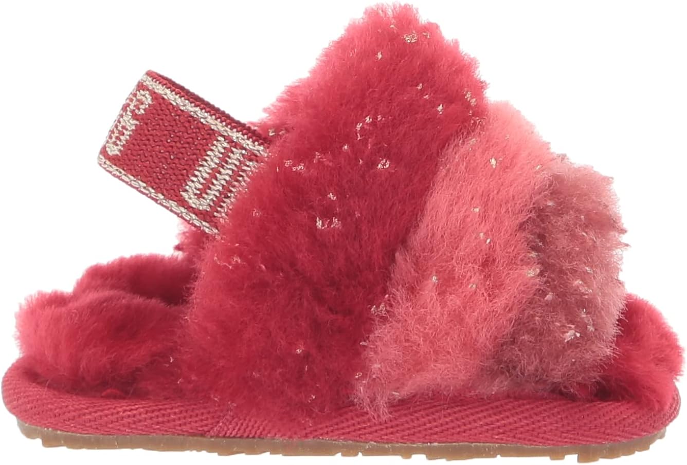  | UGG Unisex-Child I Fluff Yeah Metallic Sparkle Slipper | Slippers