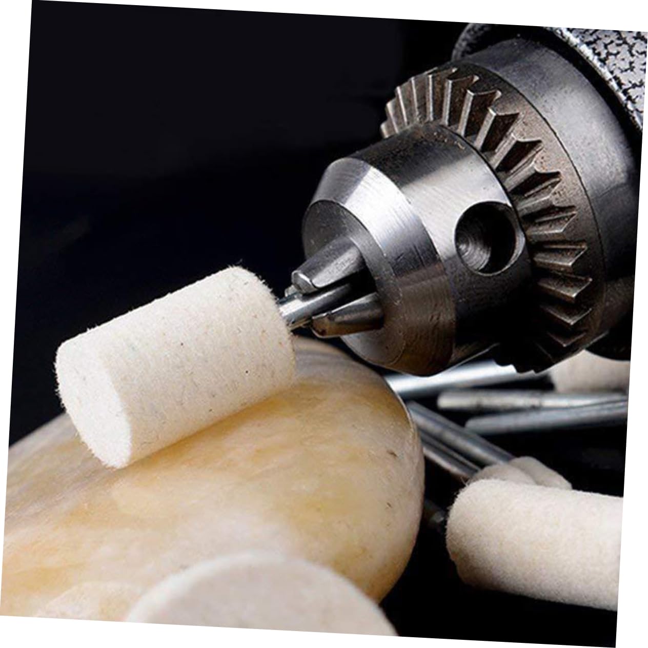 Gatuida 100pcs Wool Wheels Buffing Polishing Wheel Set Polisher for Beauty Jewelry Stainless Steel Glass