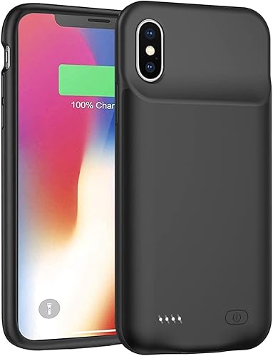 Funda de batería para iPhone XXS, funda protectora ultradelgada de 7000 mAh recargable portátil de carga extendida compatible con iPhone XXS (5.8