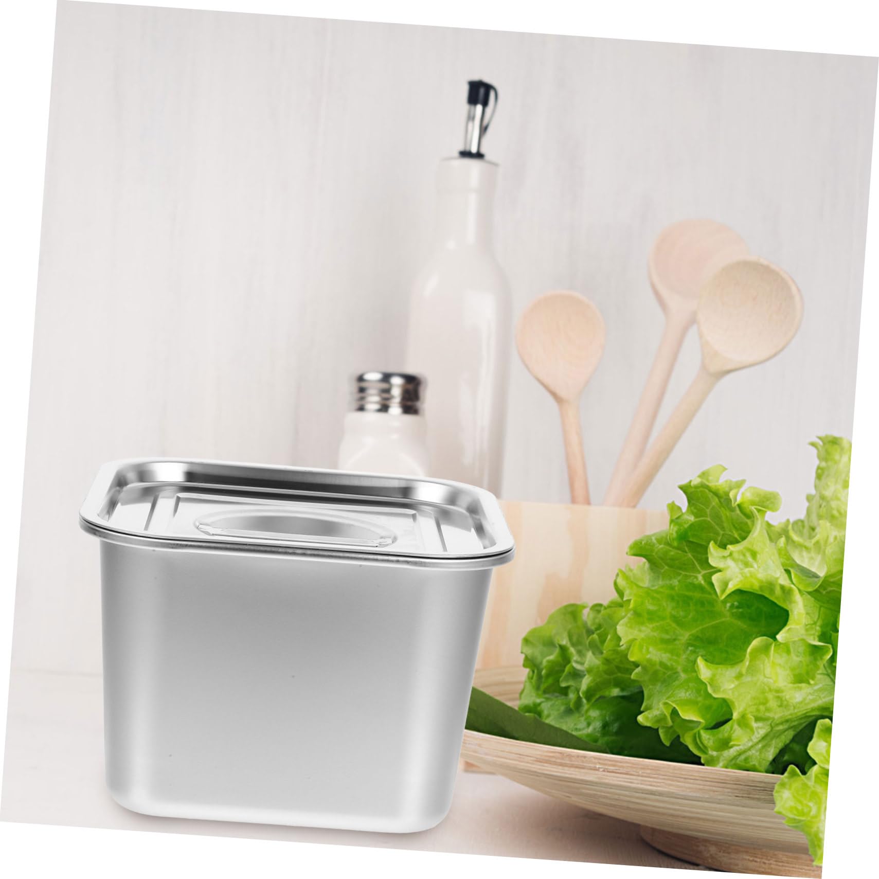 Confezione da 2 contenitori ermetici per spezie con coperchio, versatili barattoli quadrati per condimenti da cucina, ideali per erbe e ingredienti, resistenti per conservare spezie per freschezza