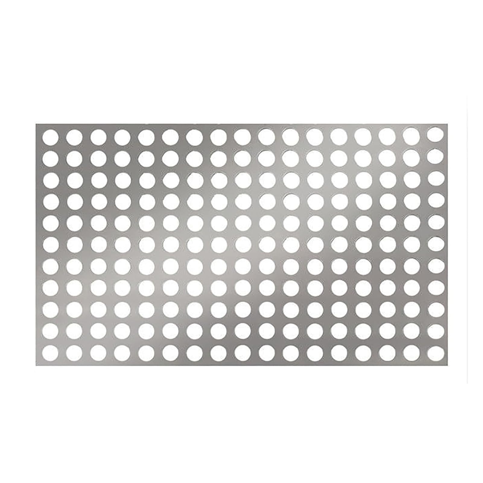 PULaif Perforated Sheet, 304 Stainless Steel Perforated Metal Sheet Ventilation Grate Panel Silver Multiple Sizes(4mm Mesh,10x10cm)