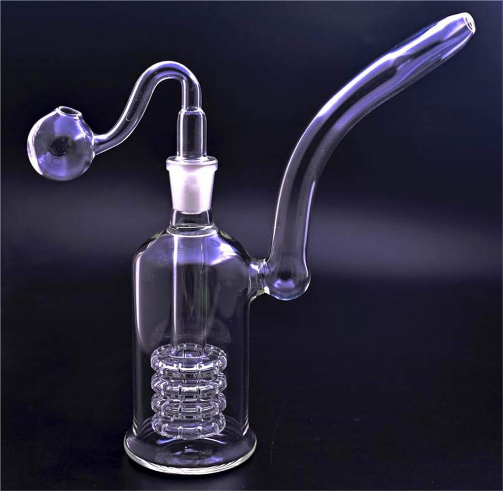 Szklany palnik olejowy, grube szklane bongi do łapania popiołu 20 cm, wiertnice olejowe z 14 mm palenia (A)