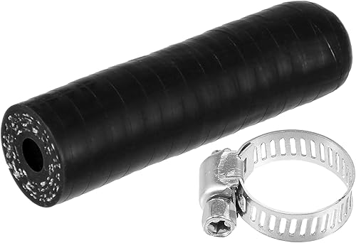 uxcell 1 Unidades 0.236 in ID silicona refrigerante tapa con abrazadera para calentador de refrigerante derivación vacío puerto de agua negro