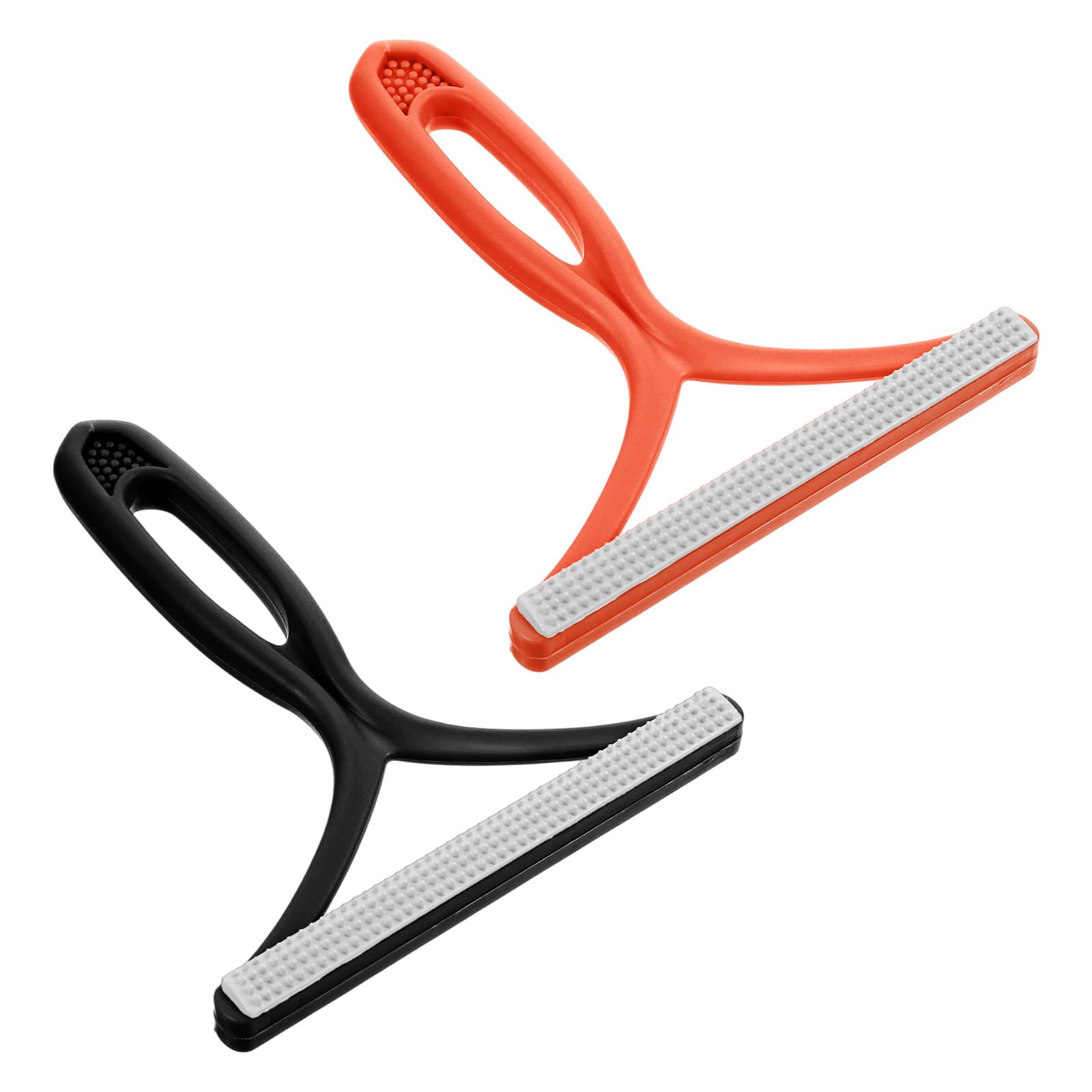 Photo 1 of 2PCS Portable Lint Remover Hand Fuzz Shaver Reusable Double Sided Travel Carpet Scraper Hair Removal Rake Brush Tool for Couch, Carpets, Cat Trees, Car Mats, Furniture, Clothes, Pet Houses, Dog & Cat