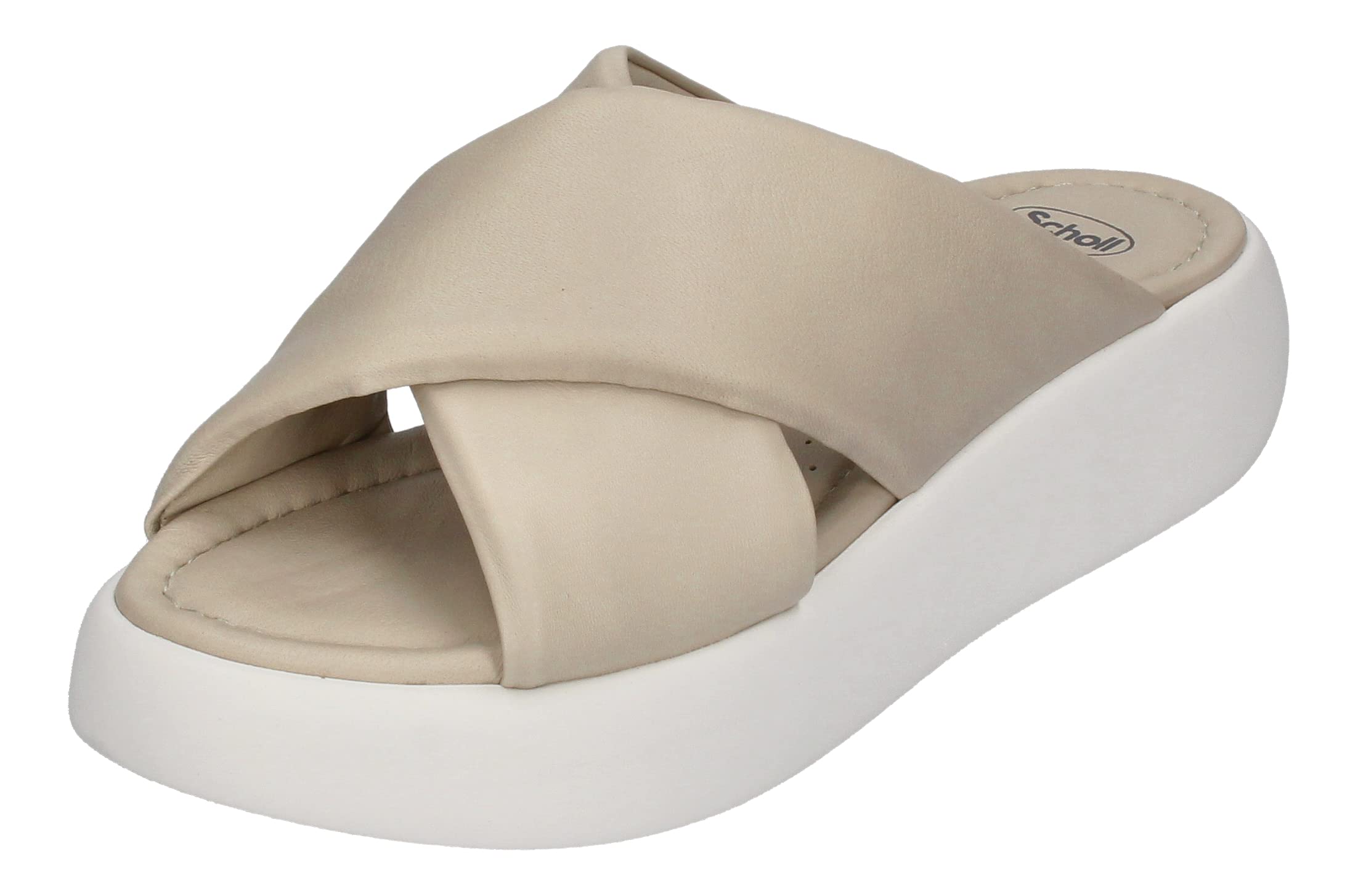 Scholl Doctor Boca Cross Sandal, Women's Orthopedic Footwear, Light Grey, 6 UK