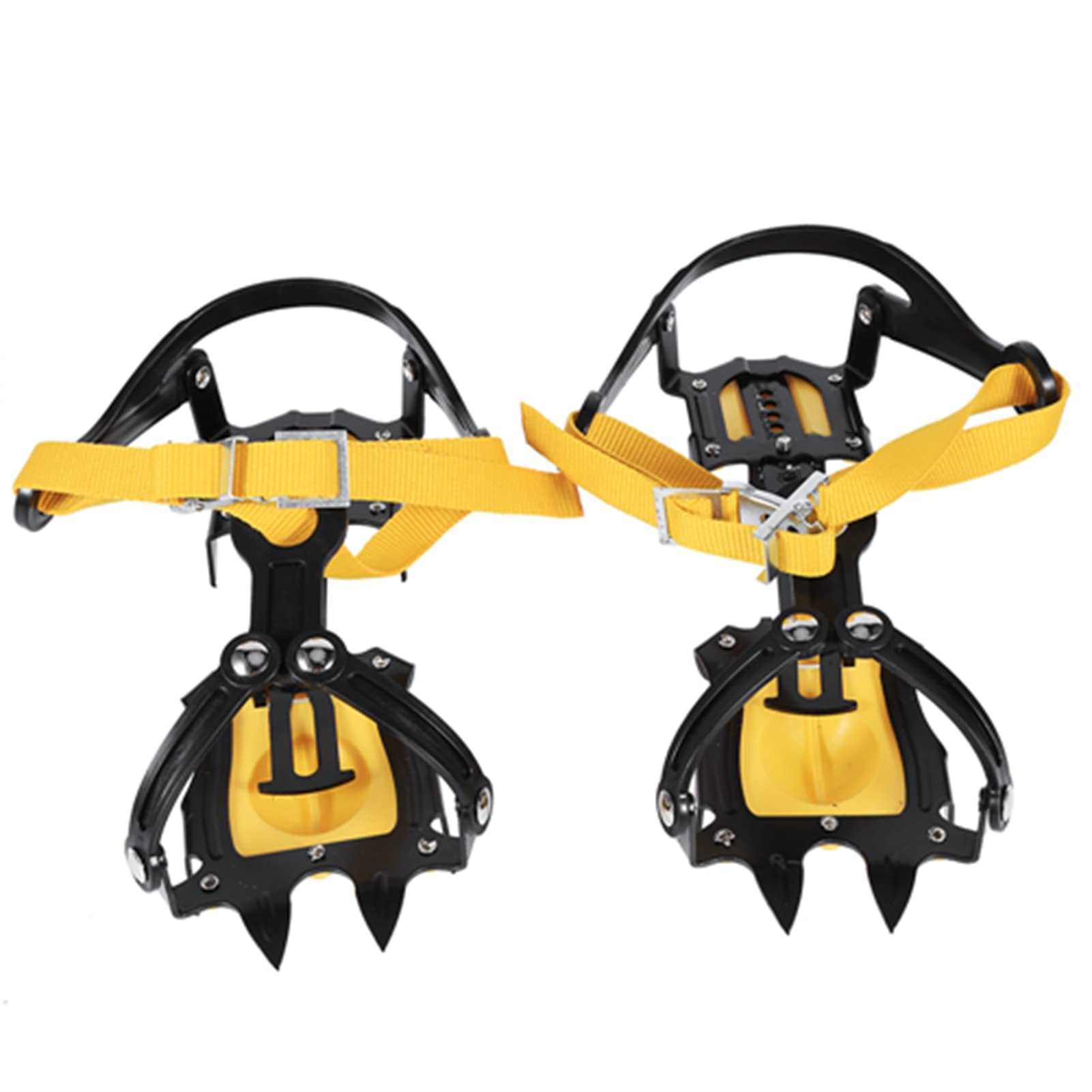 tomvorks 10-Teeth Steel Crampons Ice Grips Cleats for Hiking and Climbing