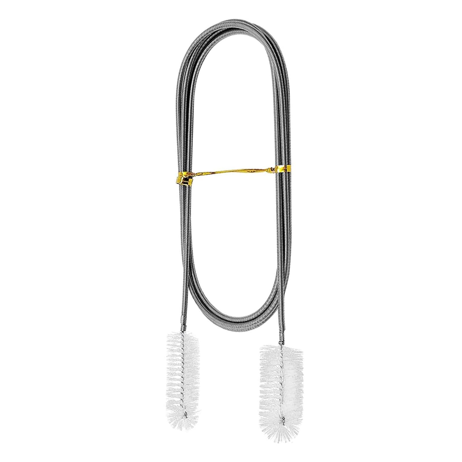 NIXRETDrain Augers Flexible Feeding Tube Cleaning Brushes 83 Inch Stainless Steel with Dual Rotating Nylon Bristle Heads Slim Drain and Hose Pipe Cleane