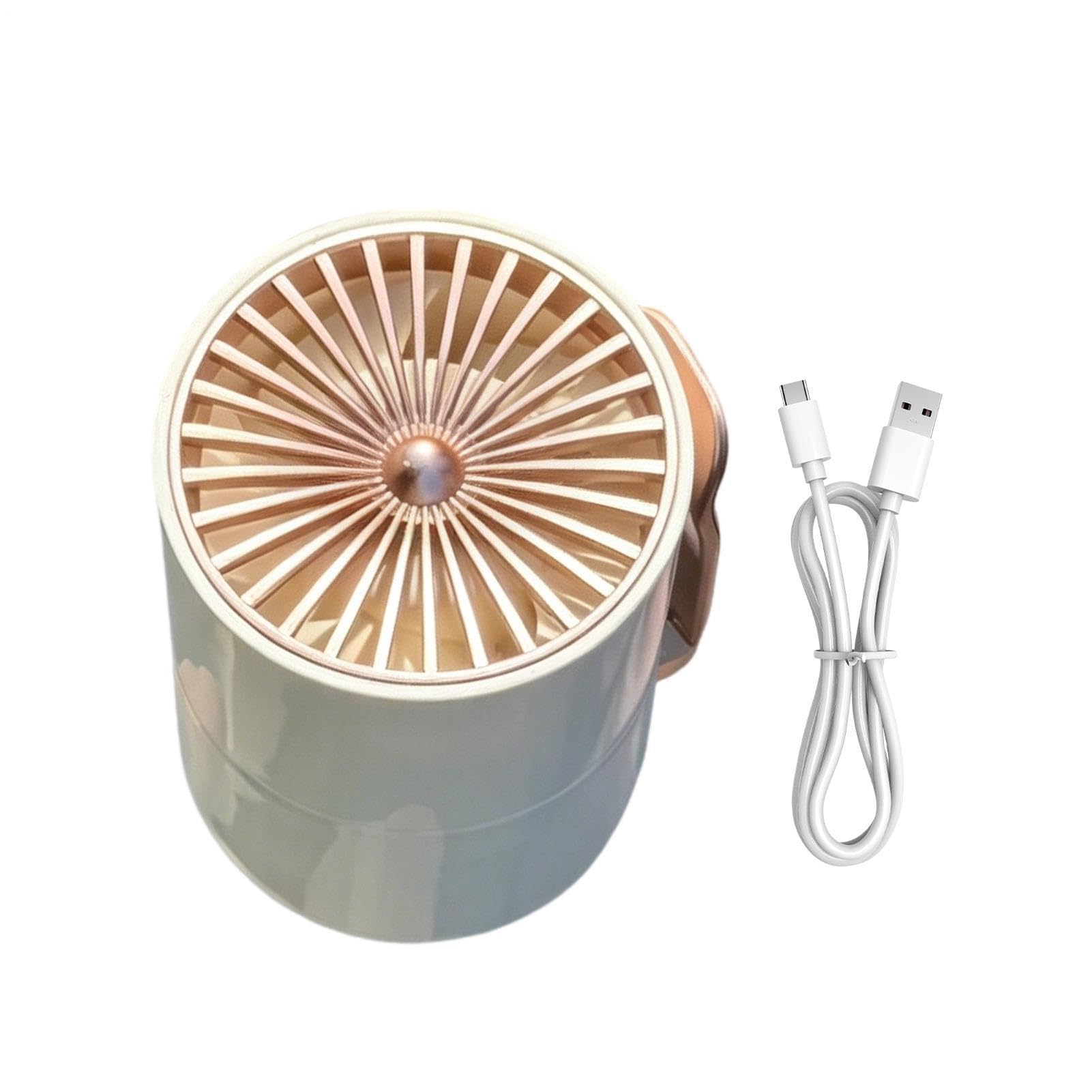 Ventilador de cinturón portátil recargable USB con 3 velocidades para mujeres y hombres