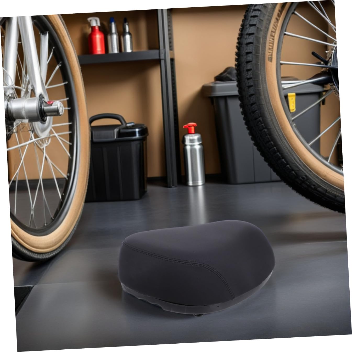 Cuscino per Sedile di Bicicletta Elettrica Imbottito con Ammortizzazione a Molla, Sedile Comodo e Spesso, Adatto per Uso Outdoor e Urbano