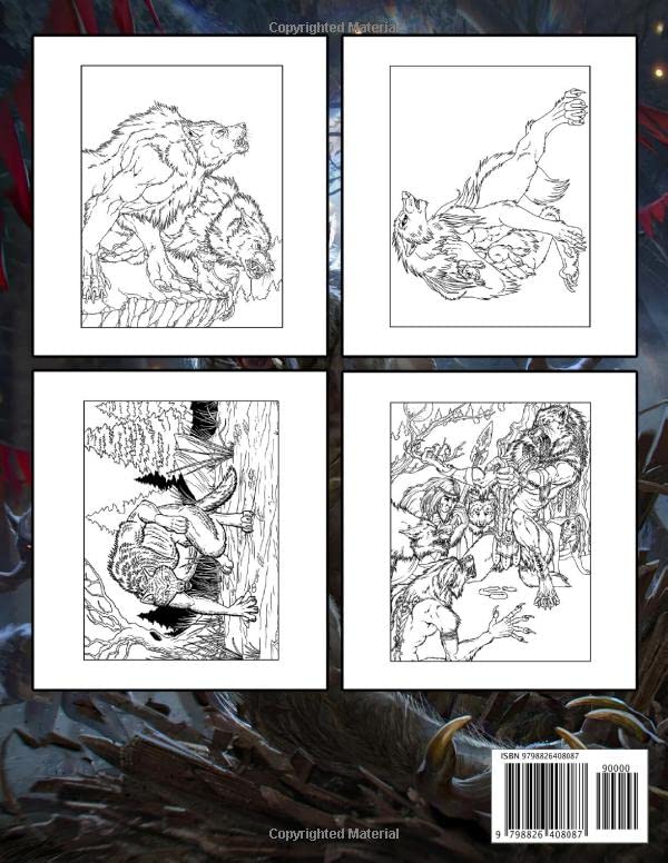 Snapklik.com : Werewolf Coloring Book: Scary Werewolves Color ...