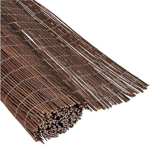 DIXIE STORE - Tapis en Osier - Brise-Vue Balcon - Tapis de Protection Naturel en Osier avec Fil Galvanisé - Canisse Terrasse - Clôture pour Jardin, Balcon et Terrasse, 1,8 x 5 m