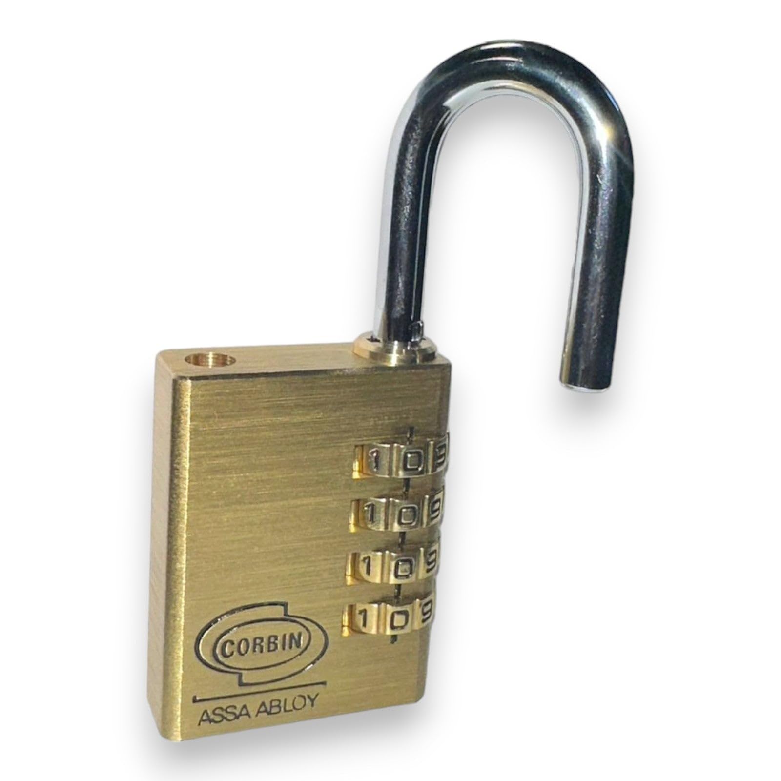 CORBIN PL020–40 mm Kombinationsschloss mit Zahlenkombination.
