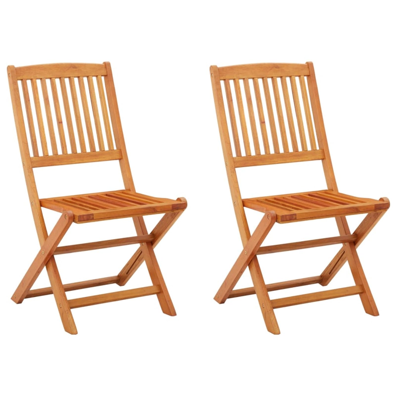 Chaise pliante en bois résistante aux intempéries lot de 2 de balcon