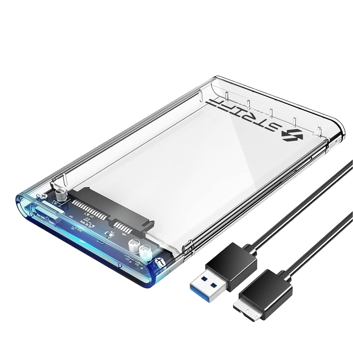 STRIFF SpeedShell 2.5" SATA SSD/HDD Enclosure Case | USB 3.0 to SATA Tool-Free Transparent Hard Drive Case | 5Gbps Fast Transfer, Supports Up to 6TB, Compatible with 2.5" SSD/HDD-image-32