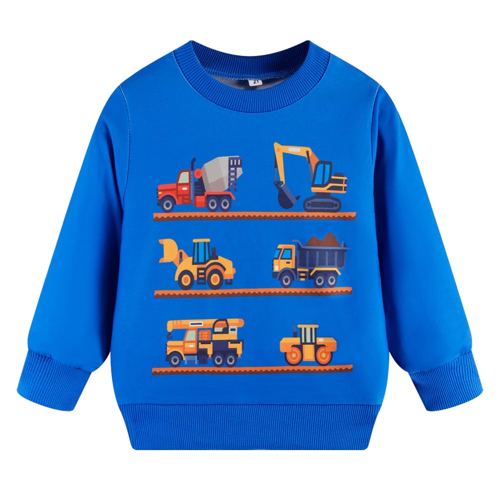 Popshion Toddler Boys Sweatshirt Cotton Lightweight Kids Winter Warm Sweater Crewneck Pullover Tops