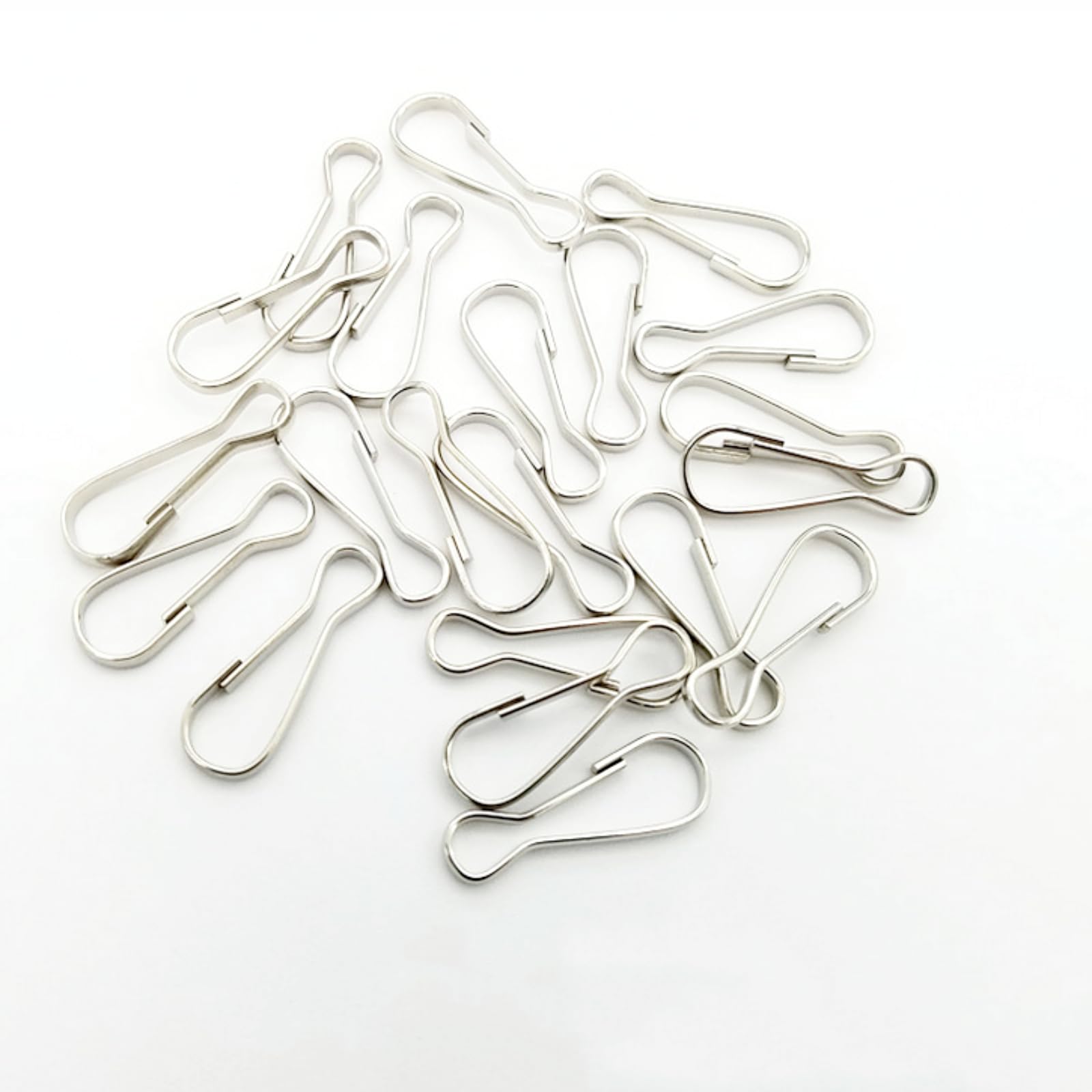 BeeSpring 100 Pcs Metal Spring Hooks 1'' 25mm Purse Pulis Snap