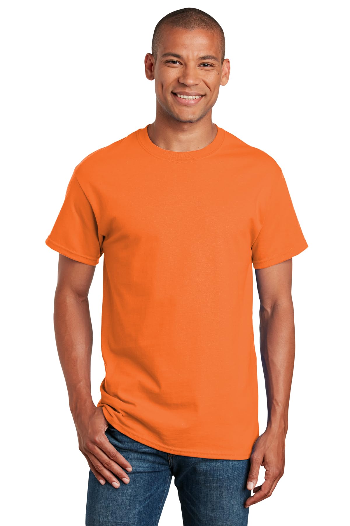 Gildan Men's G2000 Ultra Cotton Adult T-Shirt, Safety Orange, X-Large, Safety Orange, XL