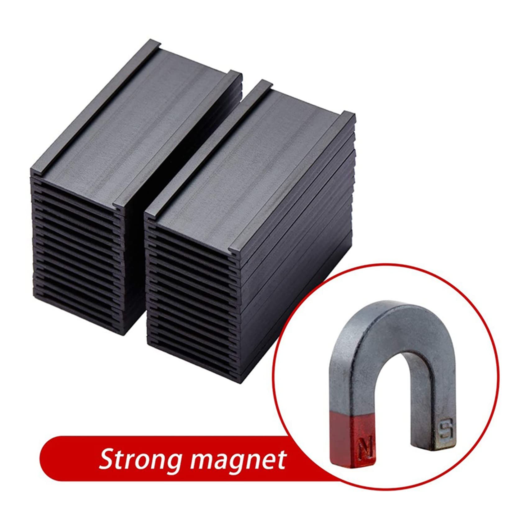 250 Pièces Séries Porte-étiquettes Magnétiques avec Porte-Cartes de Données Magnétiques avec Protecteurs en Plastique Transparent pour étagère en Métal (1 x 2 Pouces)