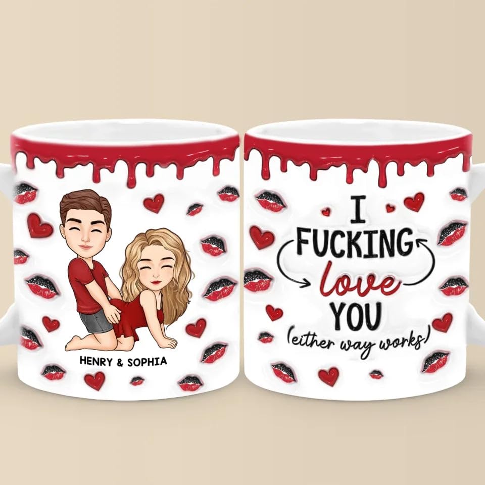 Amazon.com: I Fucking Love You Either Way Works Personalized 3D