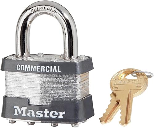 Miniatura 1 de Master Lock 1KA 2126 - Candado ancho de acero laminado para vaso, paquete de 6