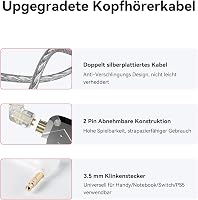 KZ ZS10 Pro Fülhallgató - 5 Meghajtós Hibrid In-Ear Monitor, 4BA+1DD, Cserélhető 2-Pin Kábel, Kék, Mikrofonos, 40kHz Frekvencia, Zajszigetel 6