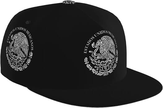 Trendy Apparel Shop Michoacan Mexico Patch Trucker Cap - 5 Panel Flatbill, Black Camo, One Size Fits Most